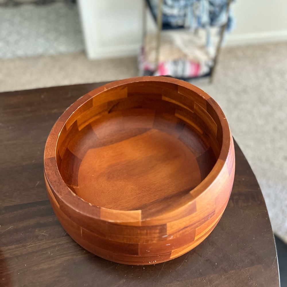 Michael Graves Wooden Design Salad or Serving Bowl